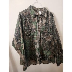 Vintage Winchester Camoflauge Long Sleeve Button Up Size XL 100%‎ Cotton